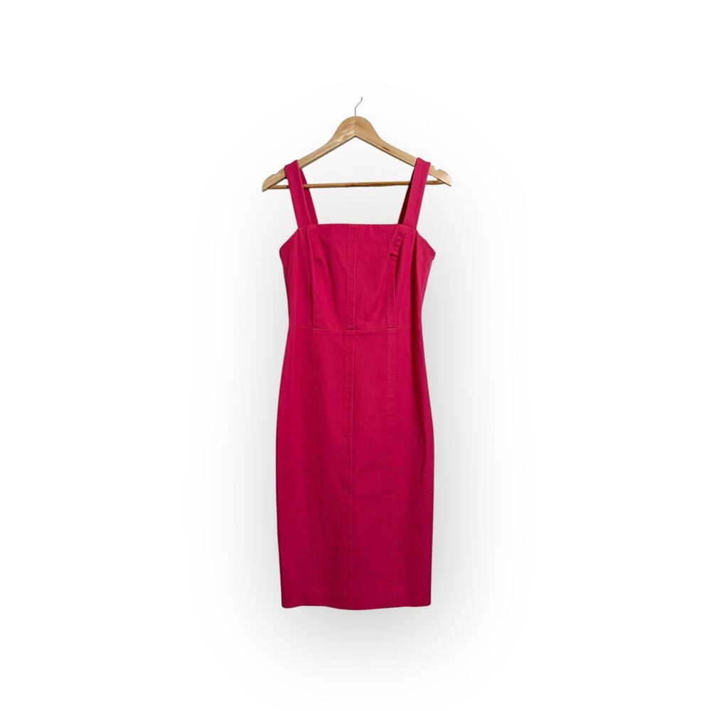 Banana Republic Women’s Sleeveless Magenta Pink Bodycon Midi Dress Size 4